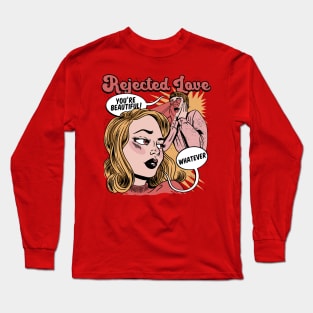 Retro Romance Comic Rejected Love Funny Vintage Comic Cover Long Sleeve T-Shirt